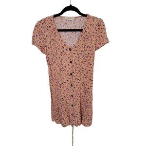Rewind Mini Dress Peach Floral Size Medium